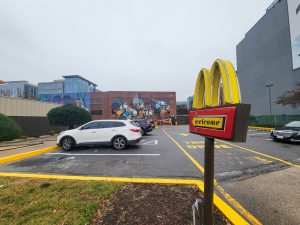 A parking lot adjacent to McDonald's at 75 New York Ave., Washington, D.C.