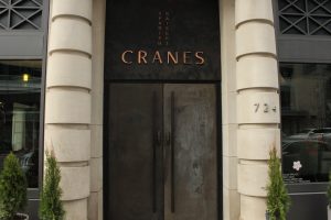 Cranes restaurant door in Washington DC